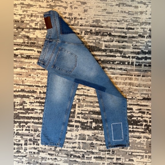 Lucky Brand Highrise Mom Patch Works Blue Jeans Size 6 Cotton - Picture 4 of 12